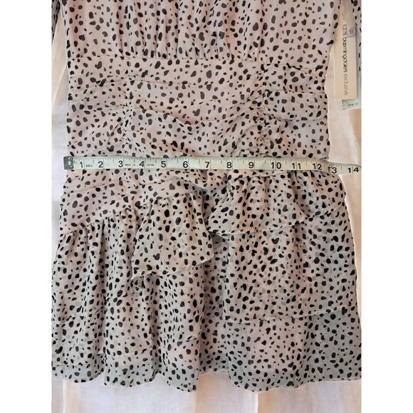 Aqua Asymmetrical Ruffle Dress Girls Pink and Black Printed from Bloomingdale's, - Picture 10 of 12